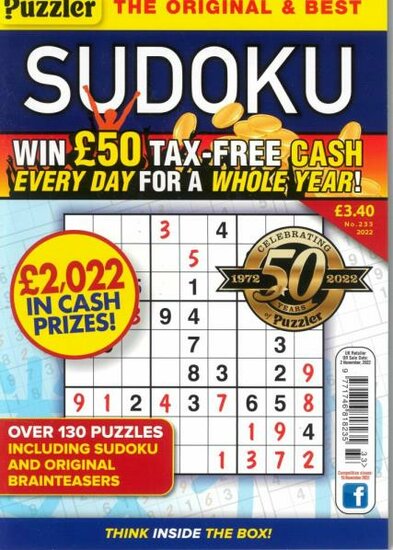 Puzzler Sudoku Magazine