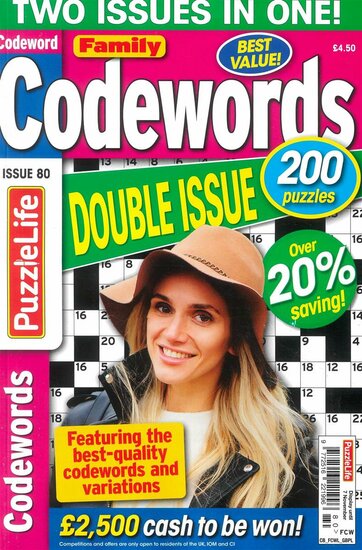 PuzzleLife Family Codewords Magazine